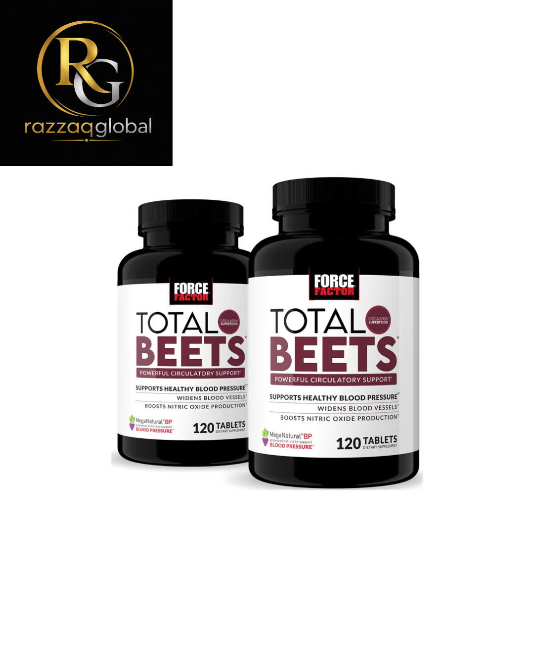 Force Factor Total Beets Beet Root Capsules 120 Tablets 2 Pack