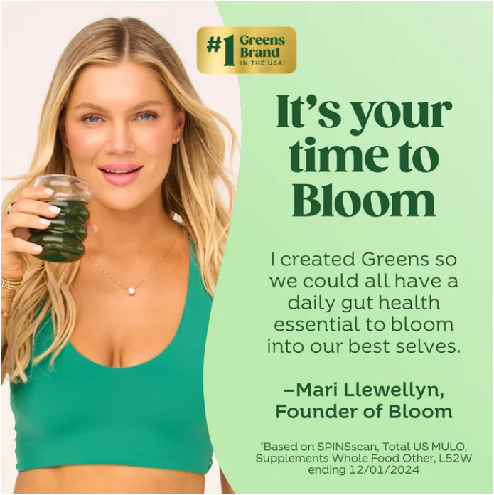 Bloom Nutrition Greens & Superfoods Powder, Frosted Lemonade, 25 Servings