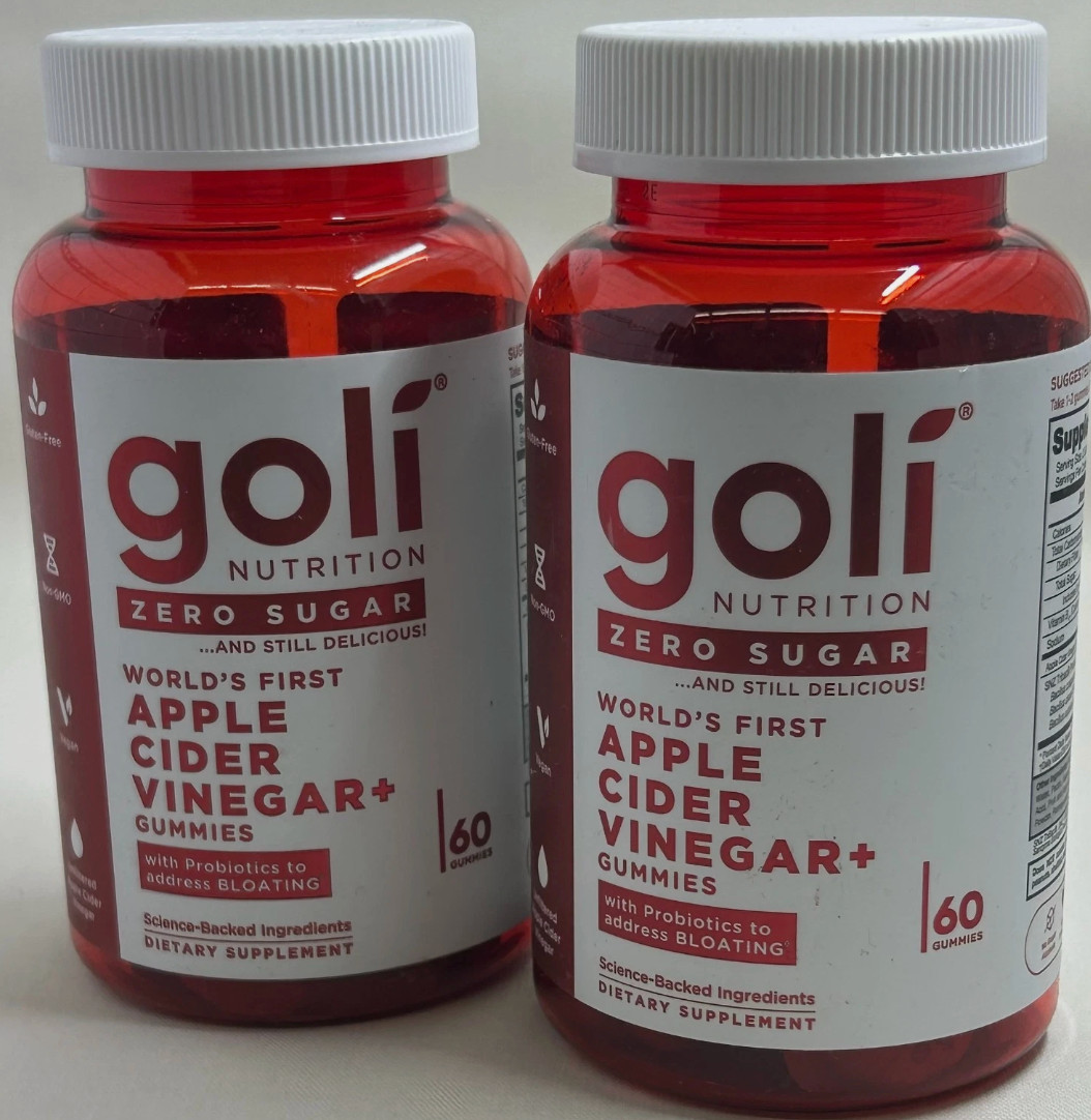 Goli Zero Sugar Apple Cider Vinegar Later NEW Sealed (LOT OF 2).