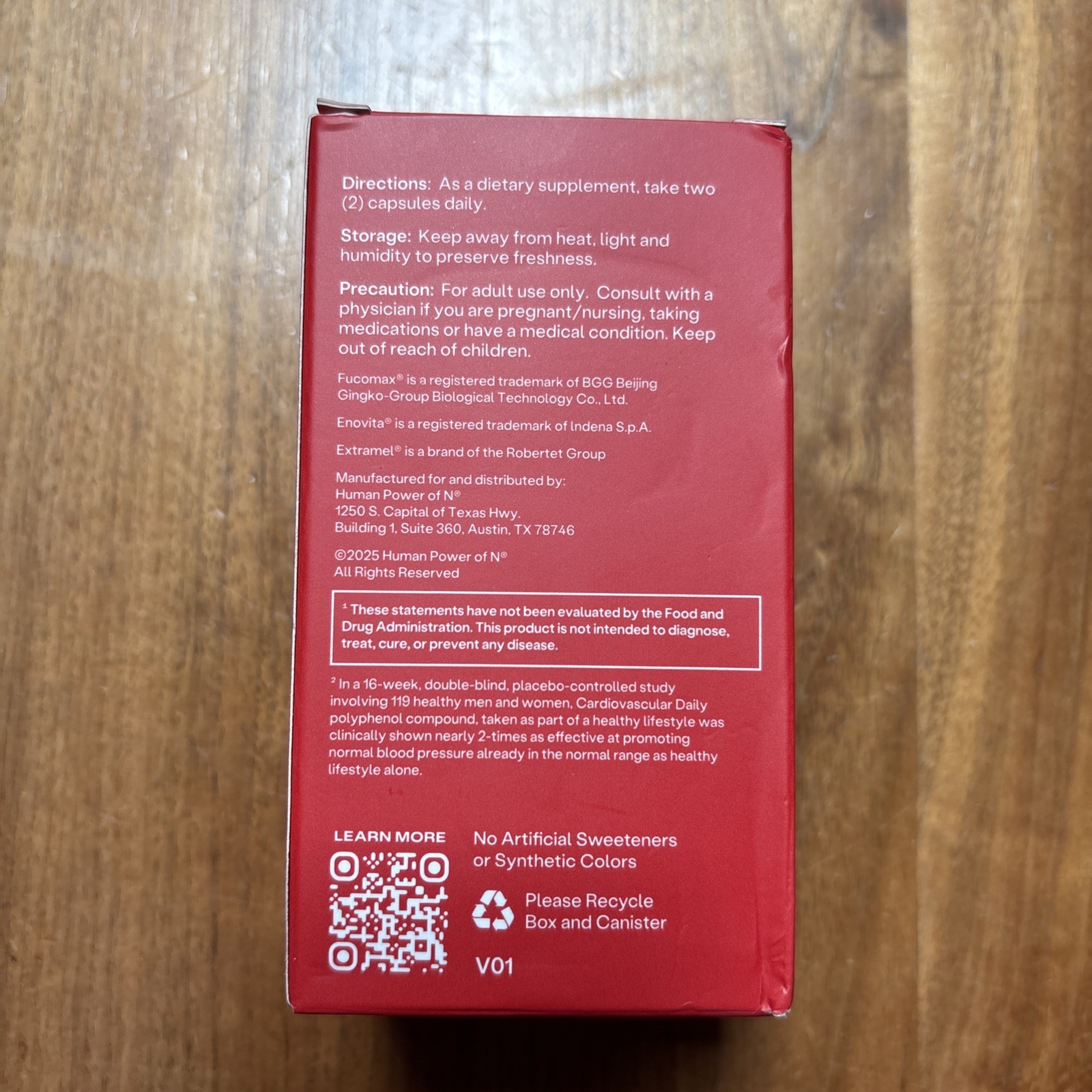 humann Cardiovascular Health Daily Supplement 60 Capsules Non-GMO Exp: 02/2028