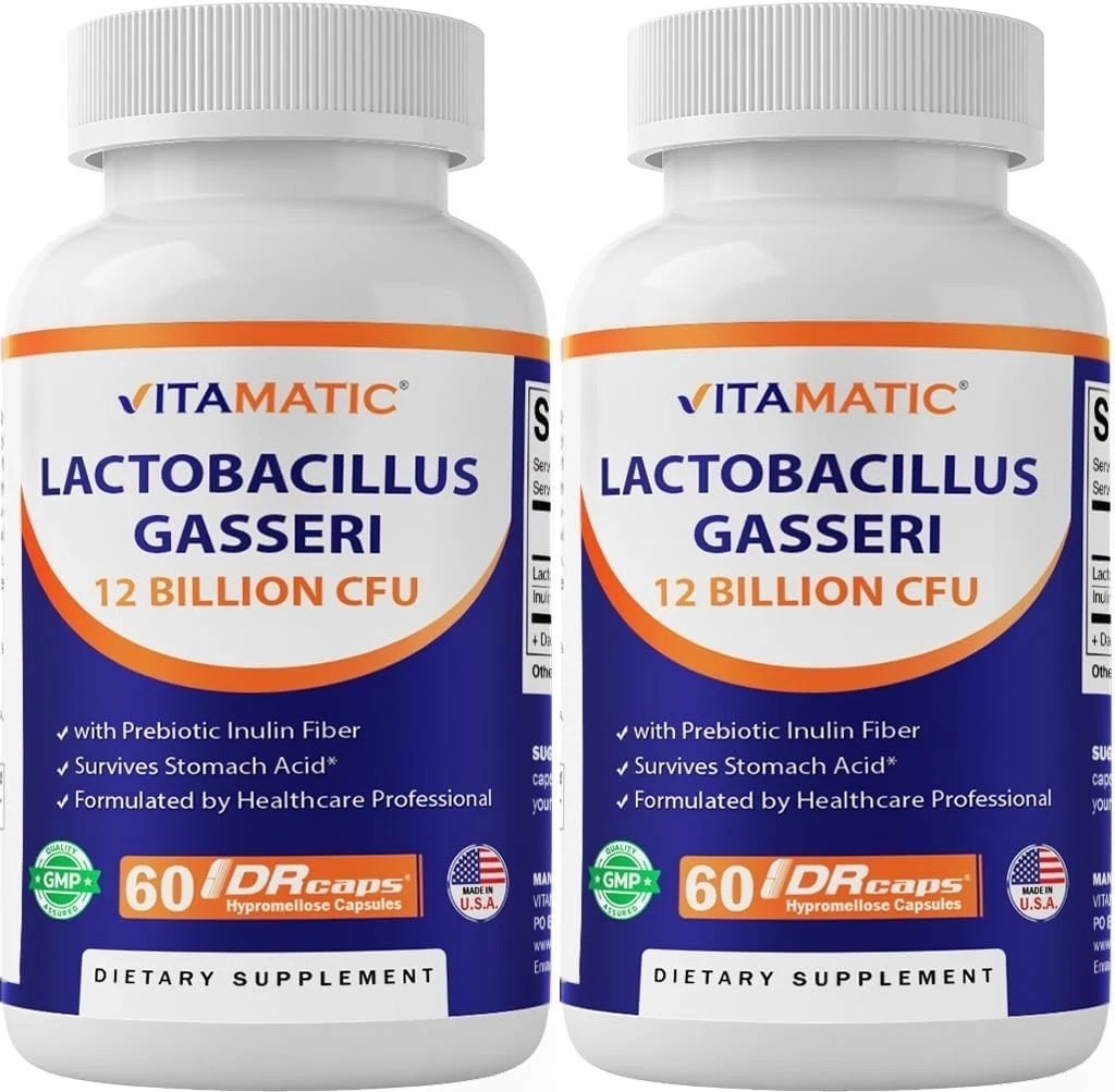 Lactobacillus Gasseri Probiotic Capsules 12 Billion for Digestive Health Support