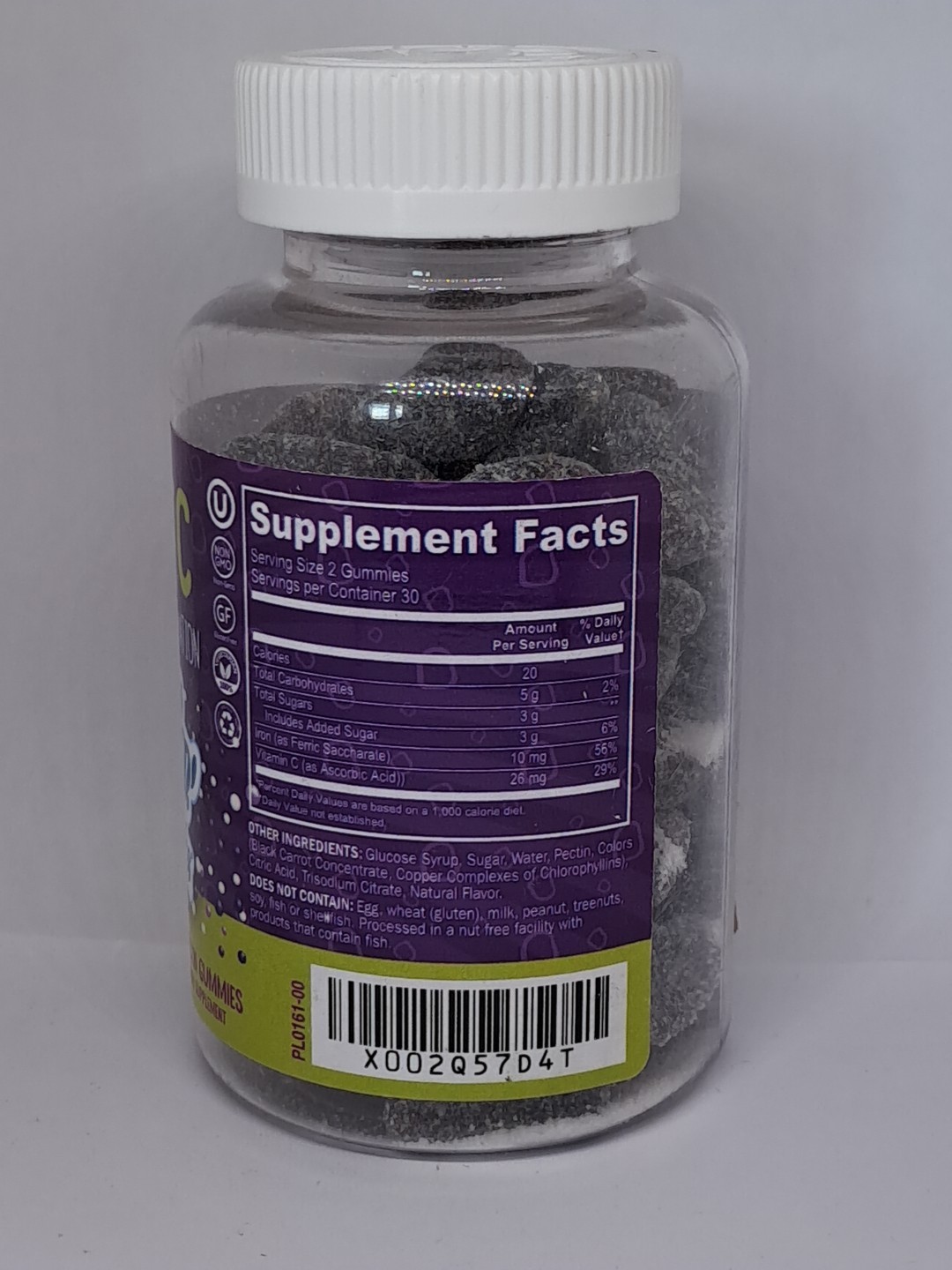 Dippin Dots Iron + Vitc 60 Count Pectin Gummies Exp 01/2026