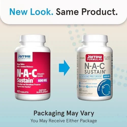 Jarrow Formulas N-A-C Sustain 600 mg, Dietary Supplement Amino Acid Support for*