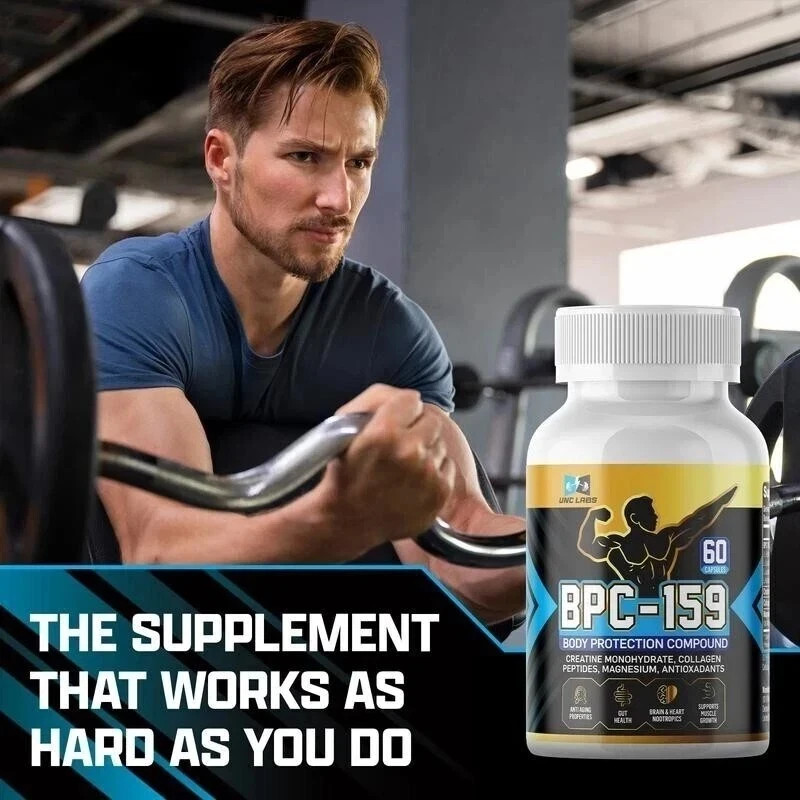 Peptide Capsules with Creatine, Collagen, and Magnesium, Gluten-Free, 60Capsule