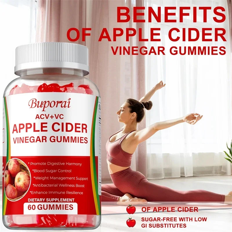 Apple Cider Vinegar 60pcs,Weight Management, Appetite Control, Metabolism