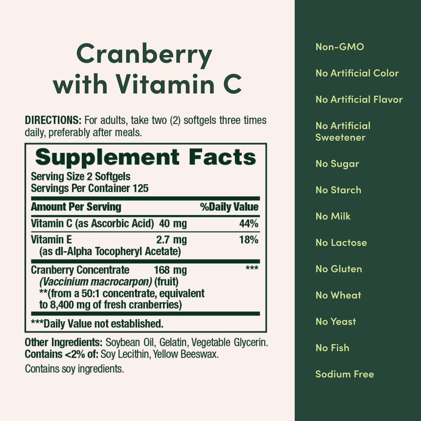 Nature’s Bounty Cranberry Pills for Women Urinary Tract 250 Count (Pack of 1)