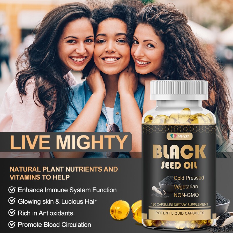 1000mg Black Seed Oil Premium Cold Pressed Non-GMO Vegan,Premium Black Seed
