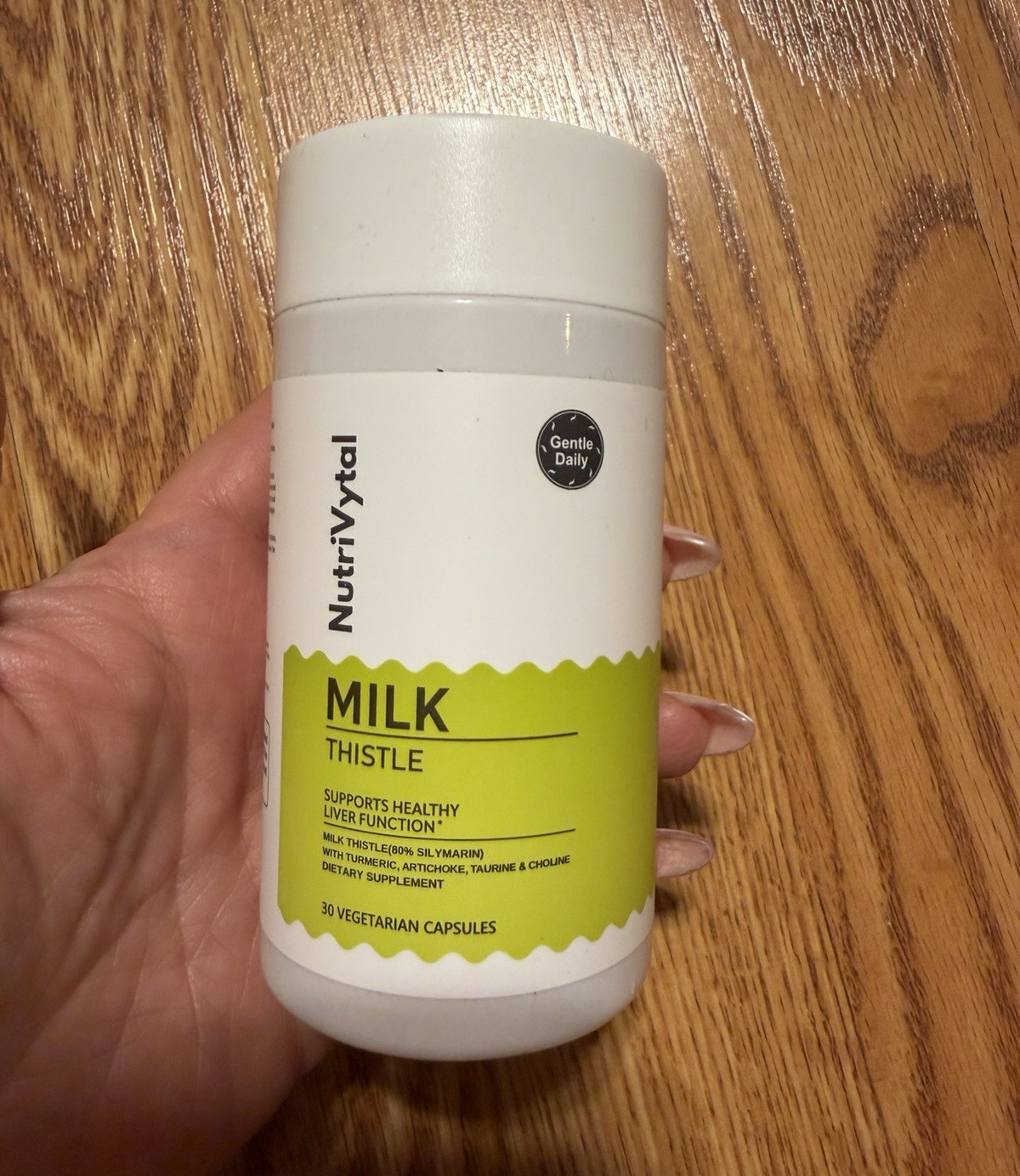 Milk NutriVytal Thistle 300mg Liver Health Supplement 30 Vegetarian Capsules