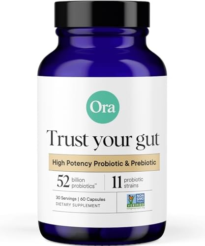 Ora Organic Vegan Probiotic and Prebiotic Capsules | 16 Billion Probiotics +