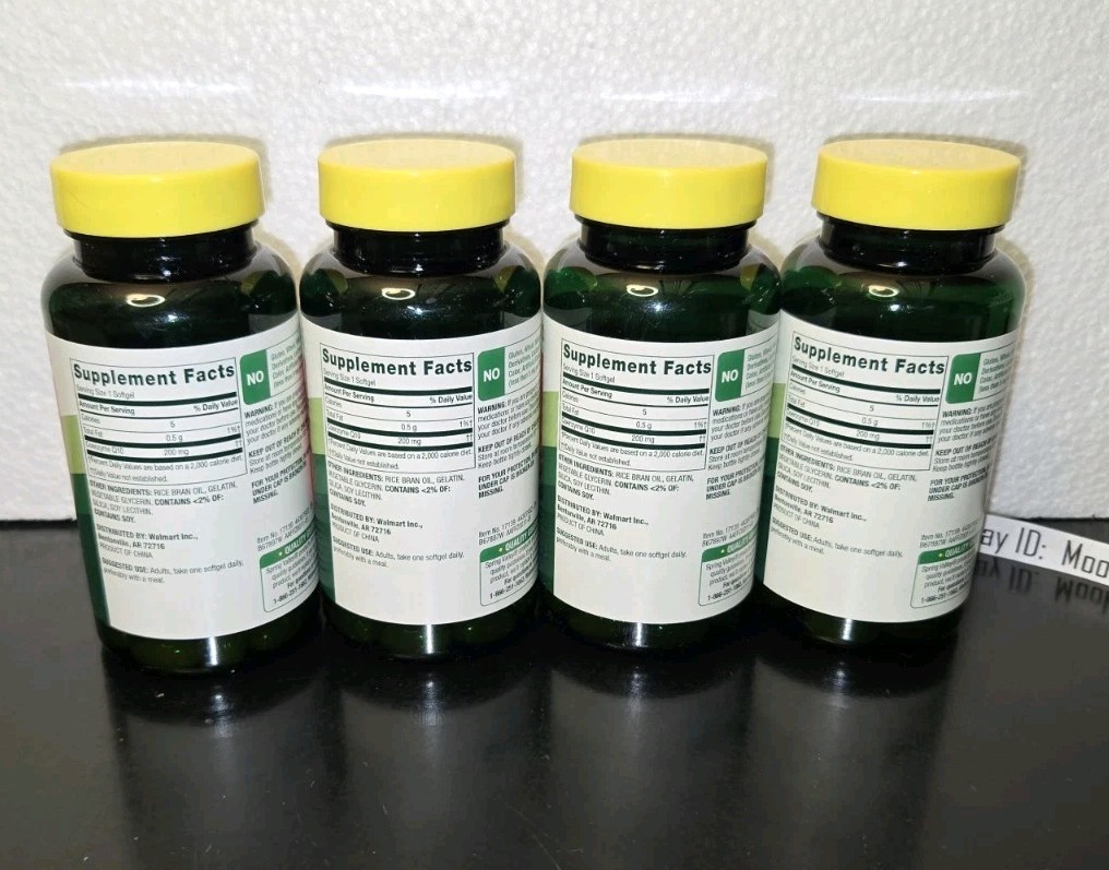 EXP 07/2028! (240ct) 4 Lot 80ct Spring Valley CoQ10 200mg Softgels Rapid Release