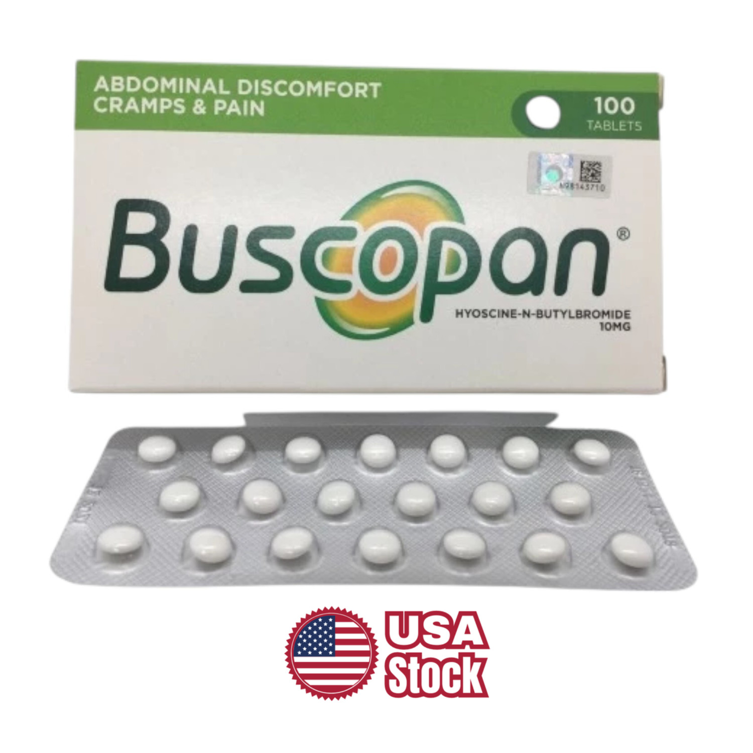 10mg 100 tablets Irritable Stomach Discomfort Cramps Pain Relief US Shipping New