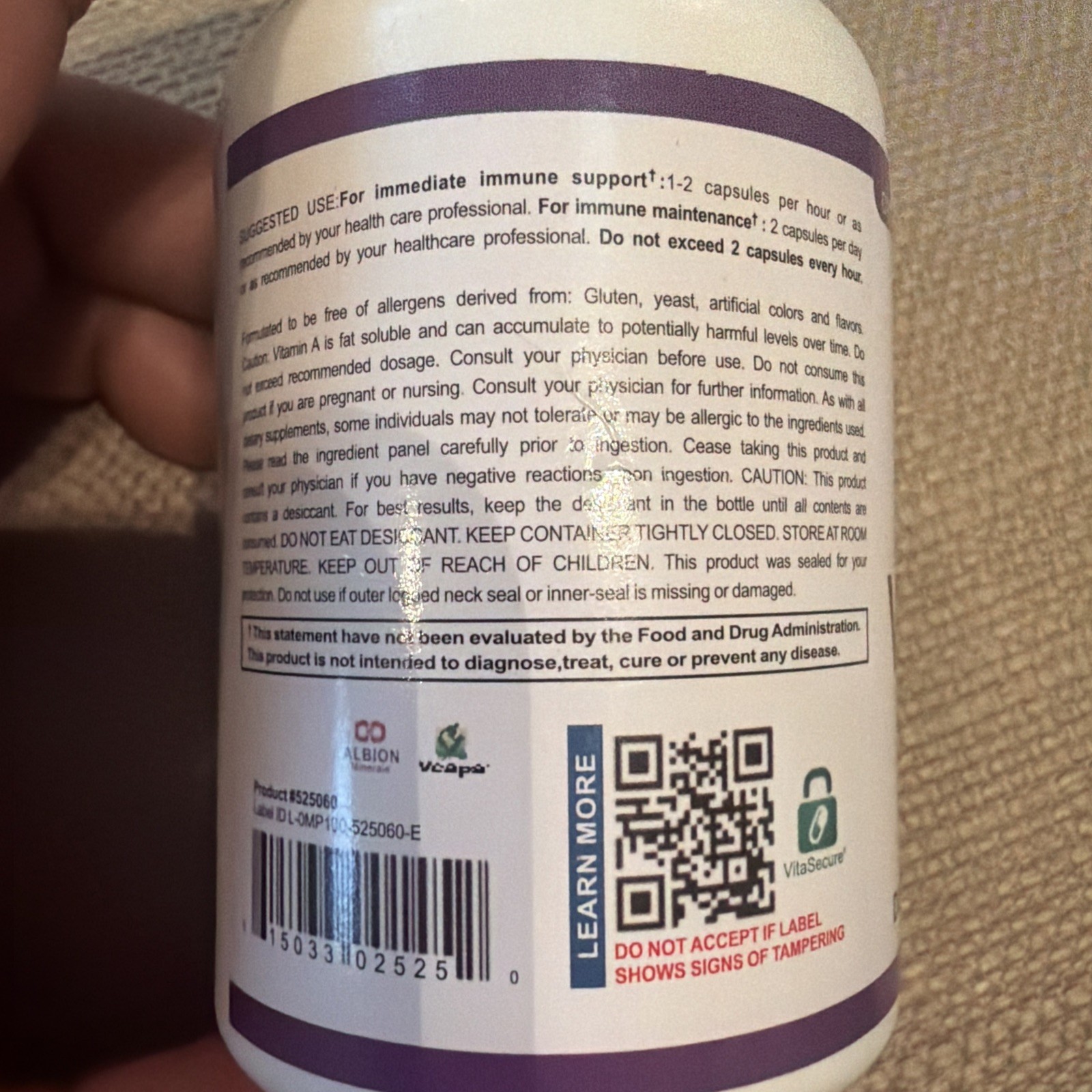 New Sealed Viracid Immune Support Supplement Booster 60 Capsules Exp. 12/2028