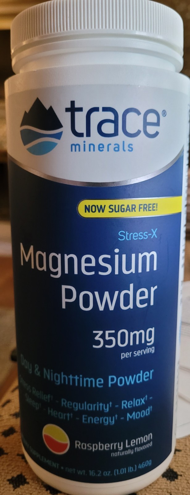 Trace Minerals Magnesium Powder 350 mg Raspberry Lemon BB 10/2025