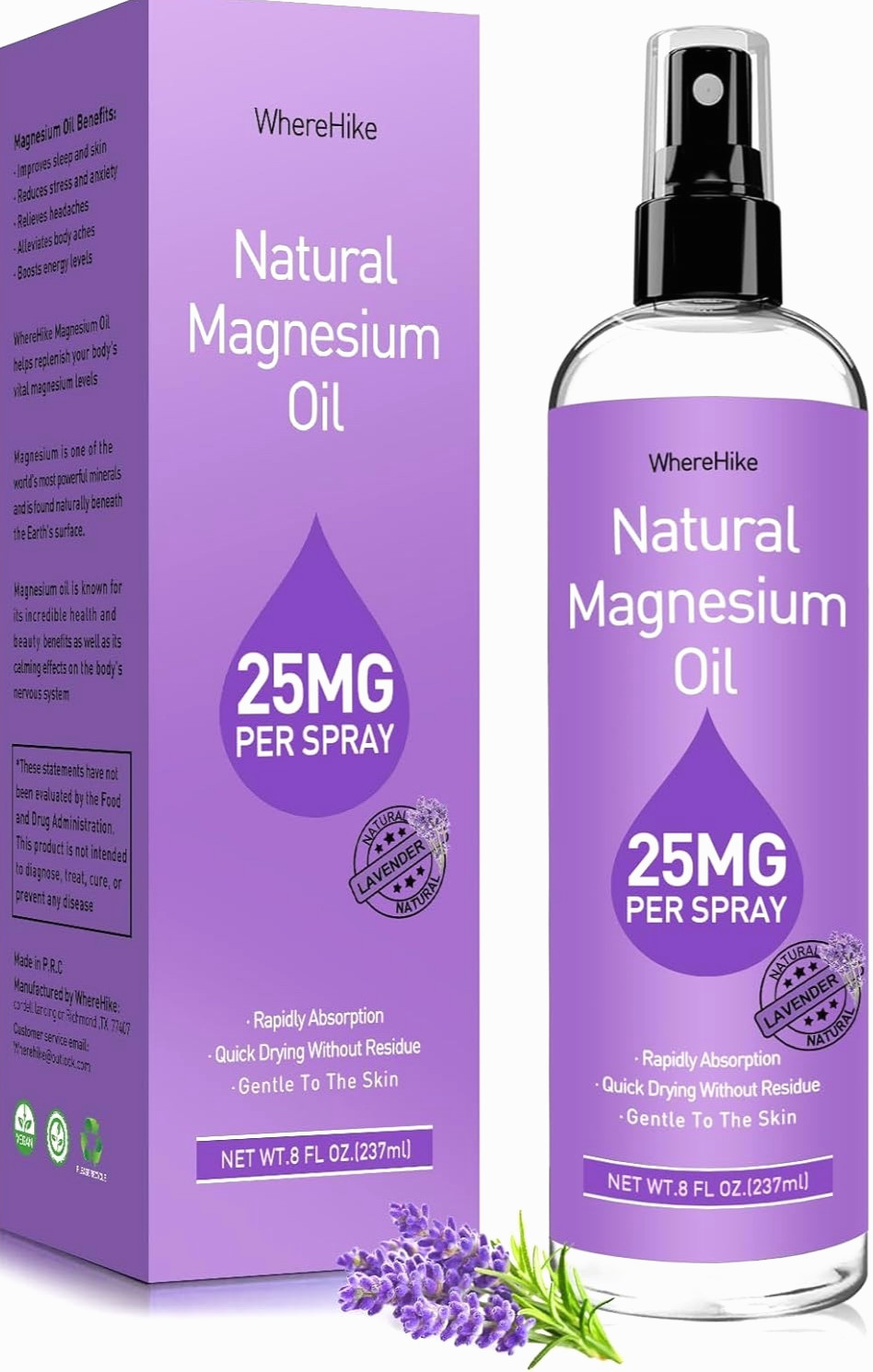 Aceite de Magnesio Spray Corporal Relajación Muscular Sueño Profundo Premium