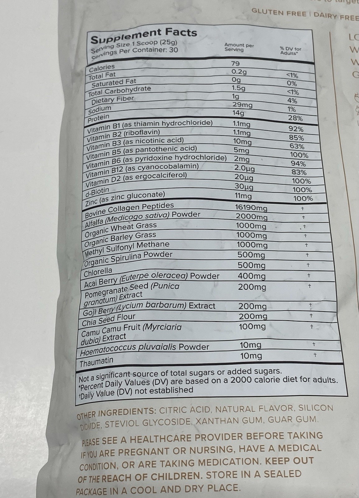 KAILO Nutrition LOOK WELL ANYTIME Berry Collagen Protein Powder 750g Exp 12/25