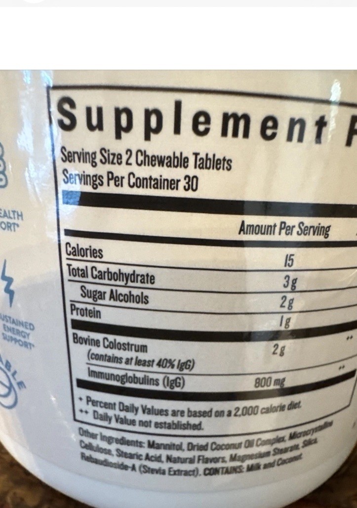 Legendairy Milk Colostrum Supplement Chewable Tablets 60ct *EXP 02/2026
