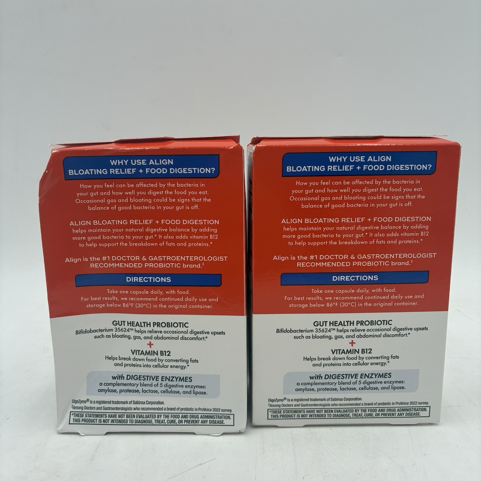 2 X ALIGN – BLOATING RELIEF + FOOD DIGESTION – 28 X 2 = 56 CAPSULES – EXP 6/2026