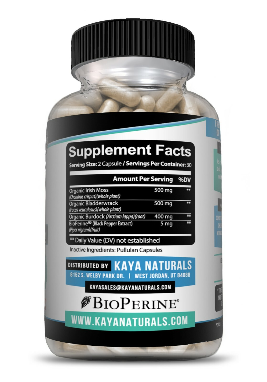 Organic Irish Sea Moss, Burdock Root, Bladderwrack Powder, Immune & Thyroid Care