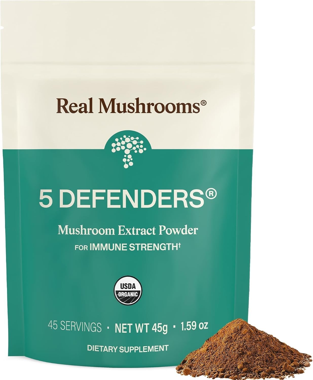 Functional Mushroom Extract – Gluten-Free Immune Support Powder, 1.58 Ounce