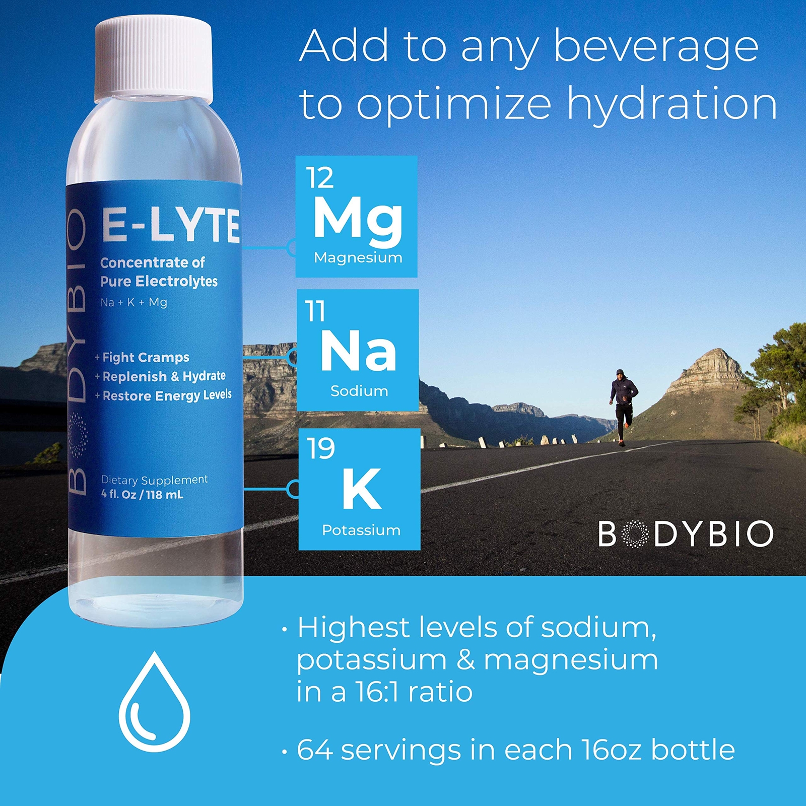 E Lyte 16 Fl Oz Highest Electrolyte Concentrate Keto Friendly Supplement