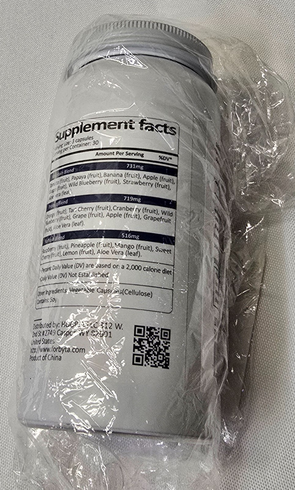 Whole Food Fruit Blend Capsules – Essential Vitamin & Antioxidant Support – 90ct