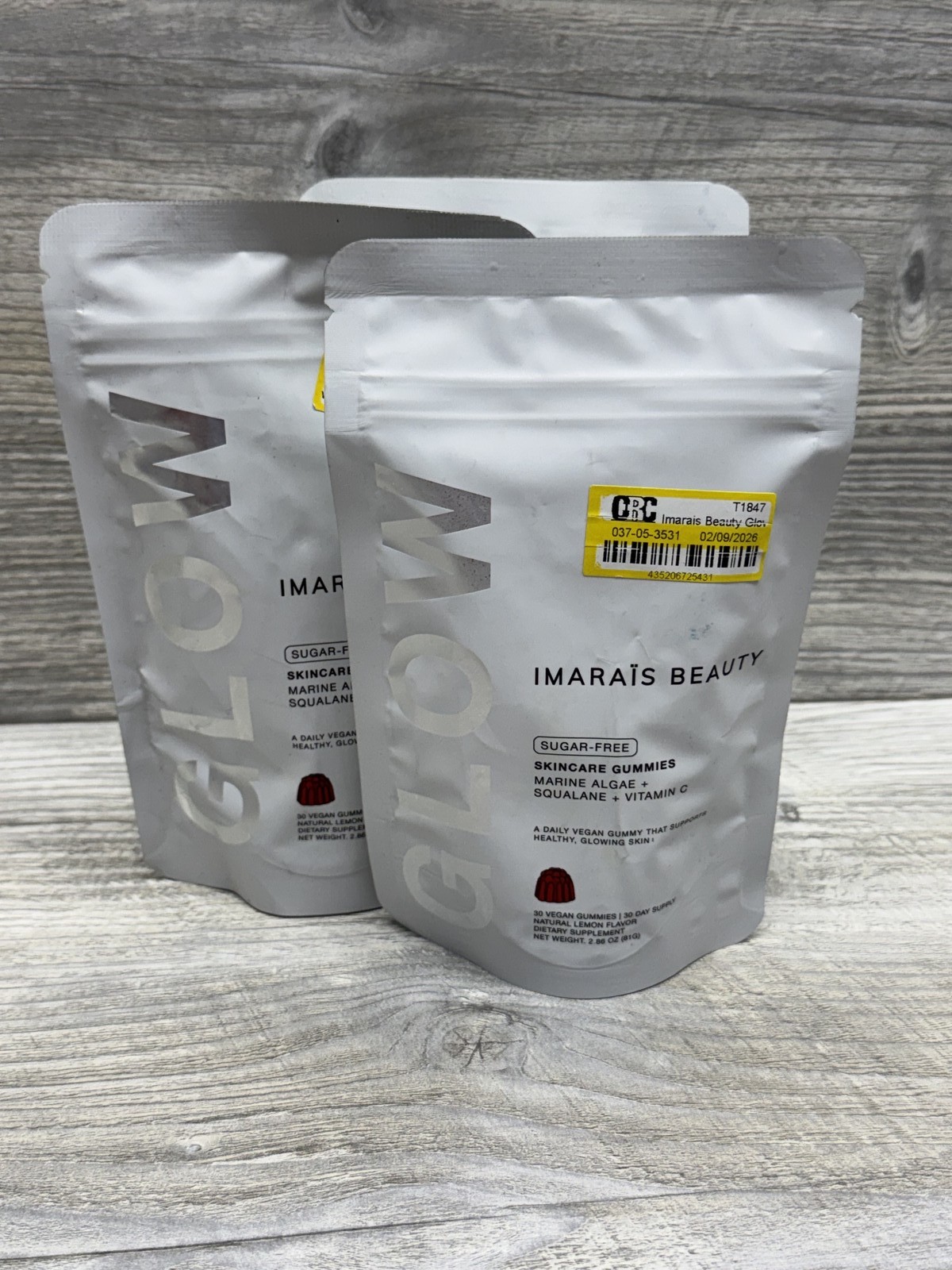 IMARAÏS BEAUTY Glow Skincare Gummies Lot of 3 60 Day Supply Sugar Free Vegan