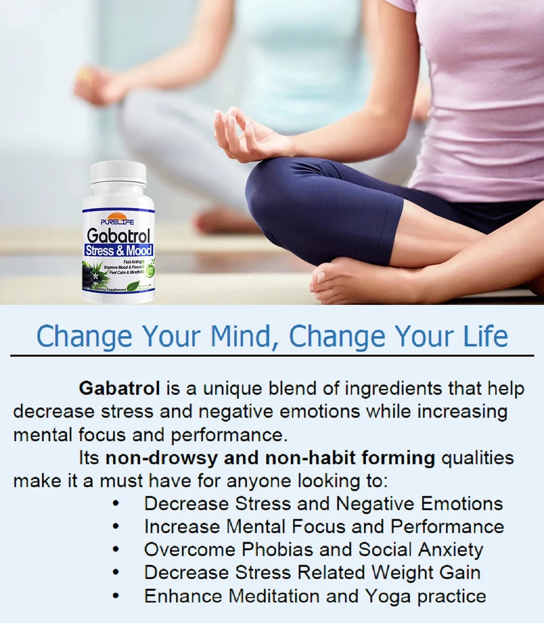 Purelife Gabatrol Stress & Mood, 90 vegcaps