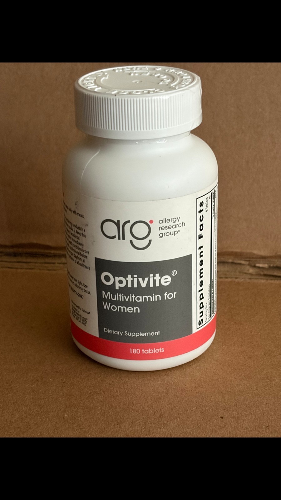 ARG Allergy Research Group Optivite Multivitamin for Women 180 Tablets 12/26
