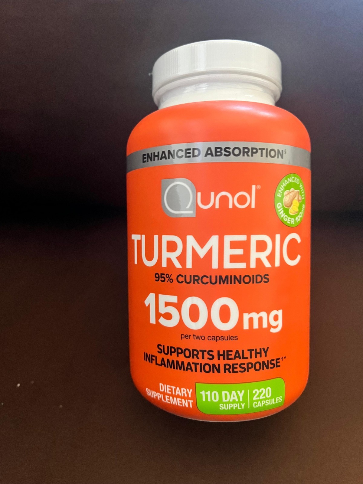Qunol Turmeric 95% Curcuminoids 1500mg – 220 Capsules,EXP:05/28