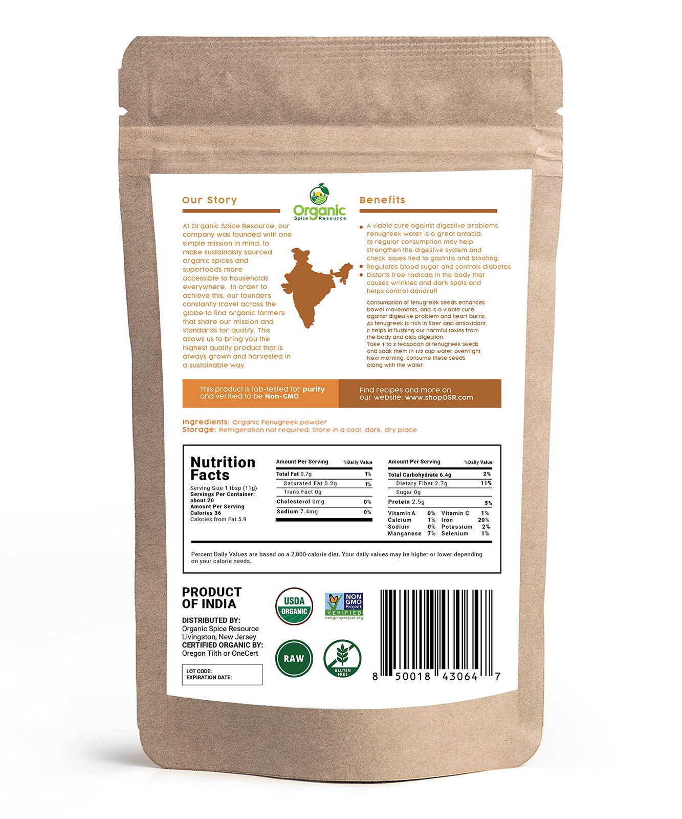 Fenugreek Powder (8 Ounce, Powders) 8 Ounce (Pack of 1)