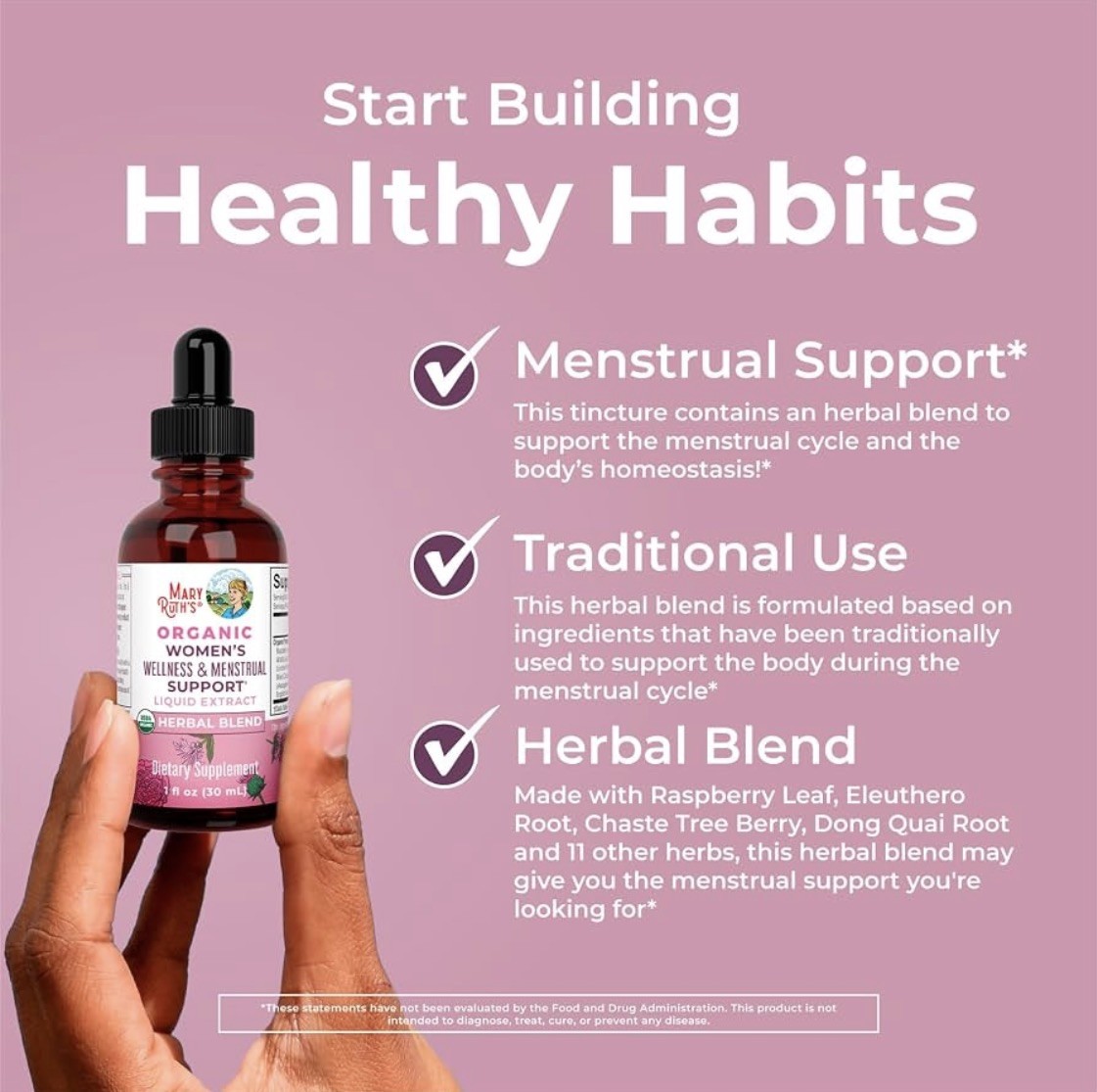 MaryRuth Valerian Root Liquid Drops Organic 60 Servings