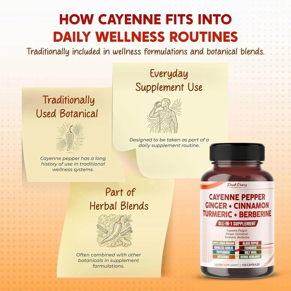 Cayenne Pepper 8000Mg Ginger 3000Mg Turmeric 2500Mg Berberine 2500Mg – Digestion