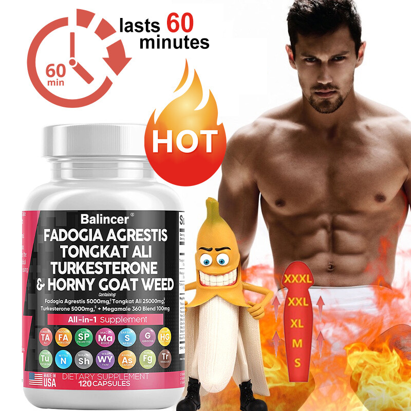 Fadogia Agrestis, Turkesterone & Horny Goat Weed，support energy,30/60/120ct