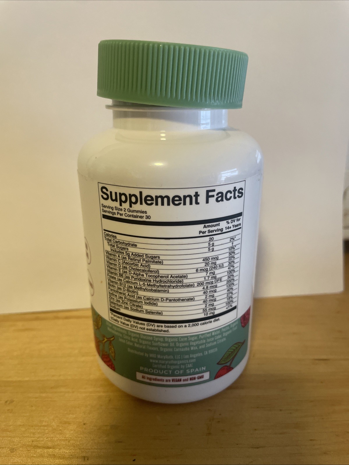 Mary Ruth’s Organic Women’s MultiVitamin Cherry & Raspberry Flavored, 60 Gummies