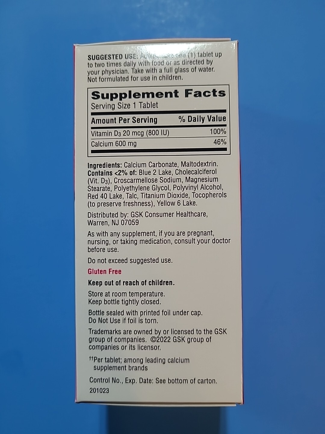 Caltrate Bone Health 600 + D3 Calcium Supplement Tablets FACTORY SEALED 12/2025