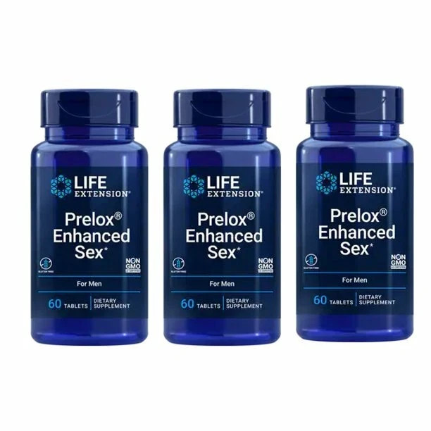 DISCOUNTED EXP. 12/2024 3 PACK Life Extension Prelox Enhanced Sex 60 Tablets