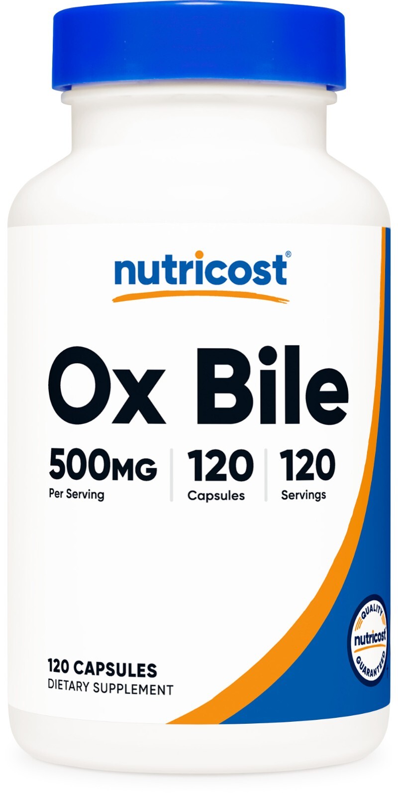 Nutricost Ox Bile Capsules 500mg, 120 Capsules – Gluten Free, Non-GMO