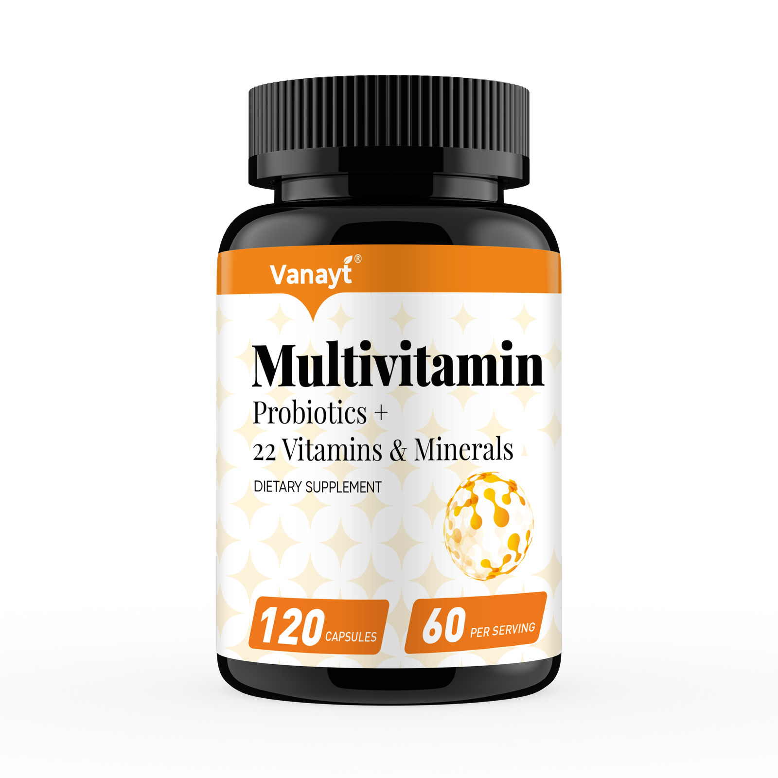 Multivitamin with Probiotics & Minerals Daily Energy Gut Immune Support 120p