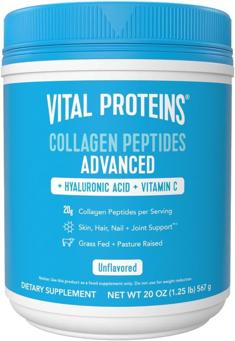20 oz Collagen Peptides Powder with Hyaluronic Acid and Vit. C – 28 Servings