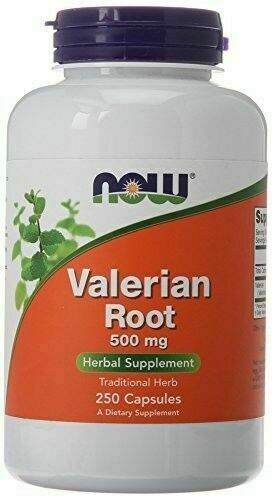 NOW Foods Valerian Root 500 mg 250 Veg Caps 06/2028 Exp.