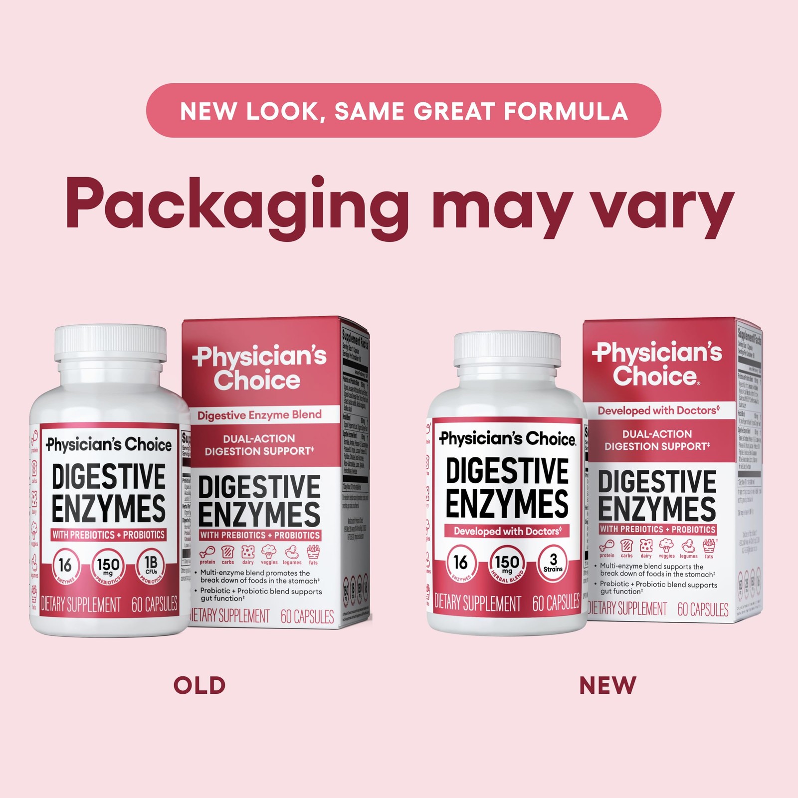 Physician’s CHOICE Digestive Enzymes – Multi Enzymes, Organic Prebiotics & Pr…
