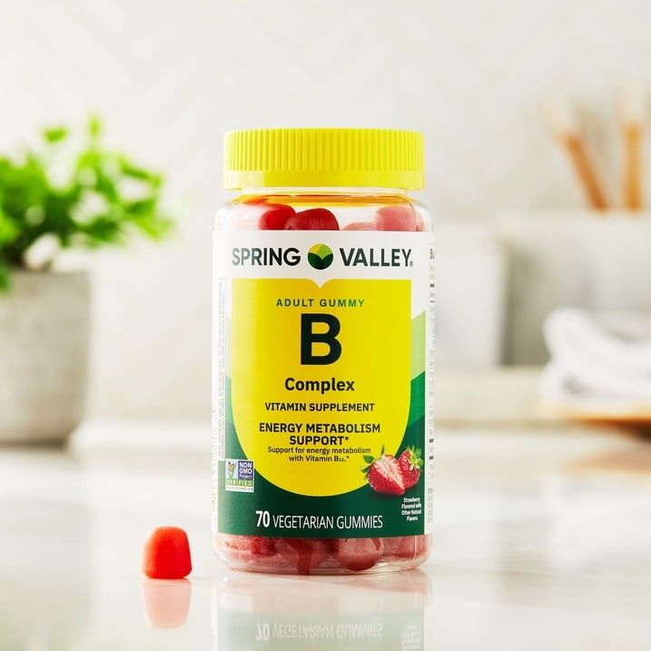 Spring Valley Vitamin B Complex Strawberry Gummies, 70 Count