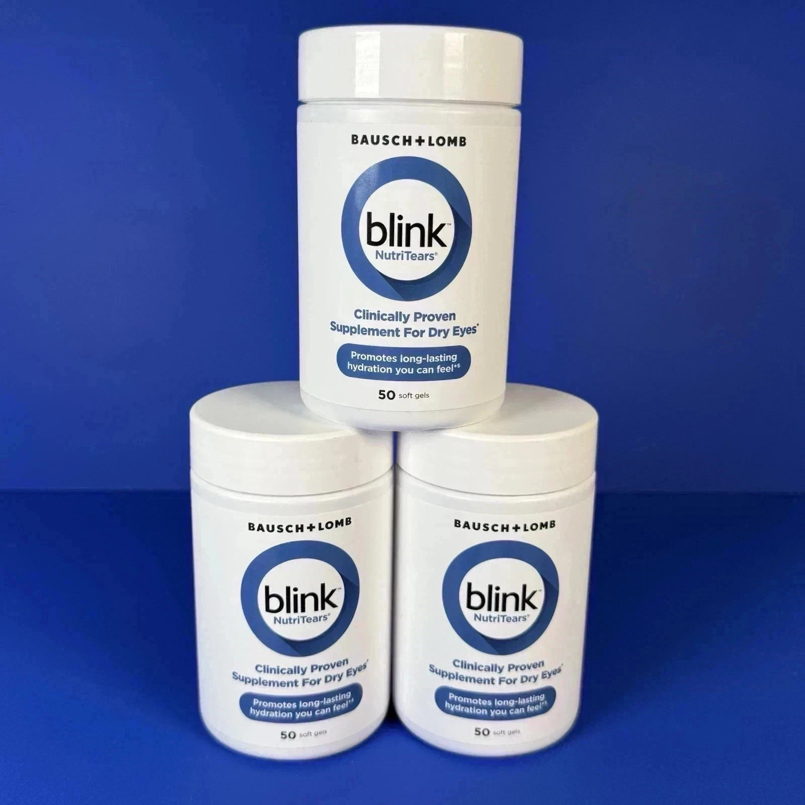 Blink NutriTears Supplement for Dry Eyes – Clinically Proven 3 pack, 50 Softgels