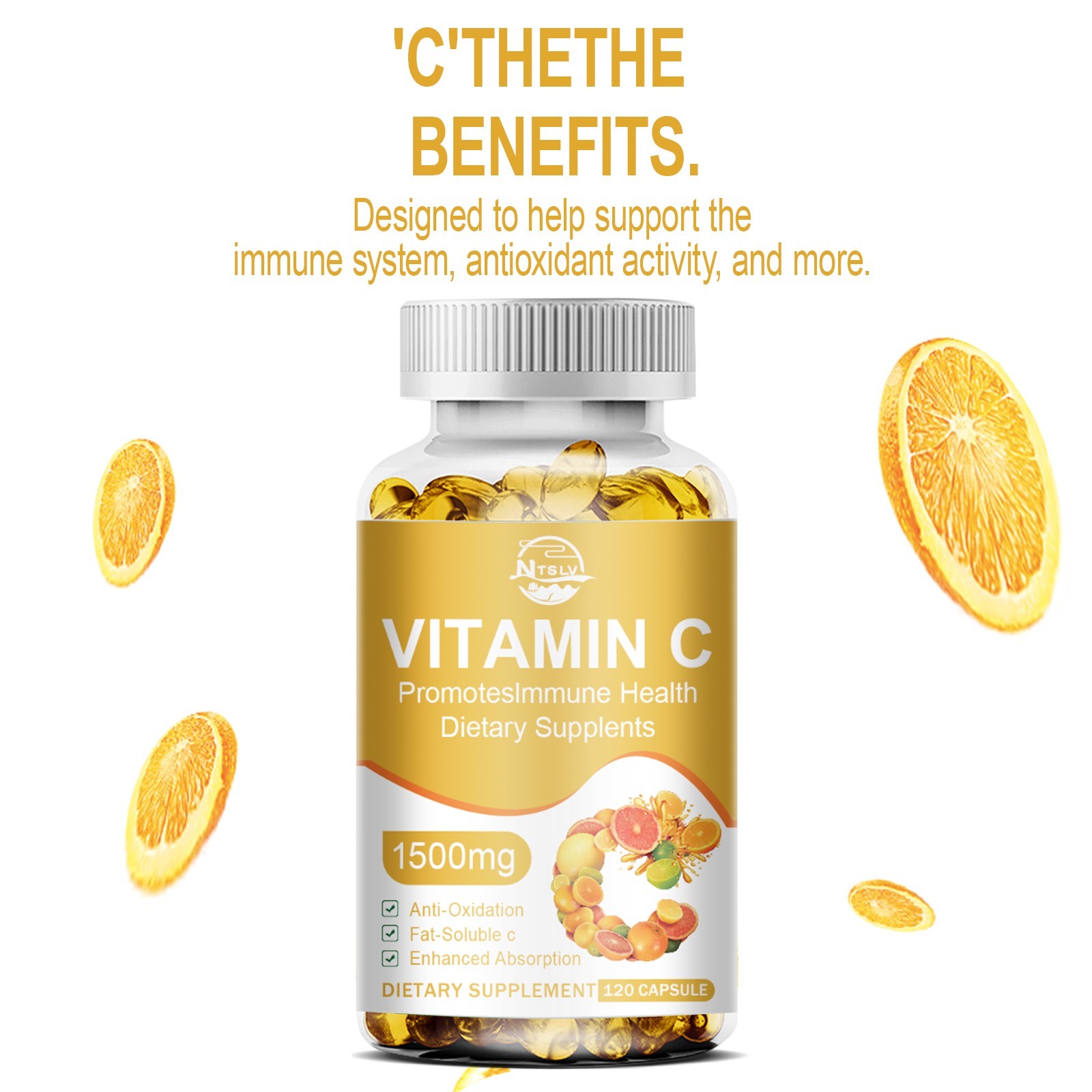 120 Vitamin C, Anti-Aging Whitening Antioxidant, Sunscreen Support Wound Healing