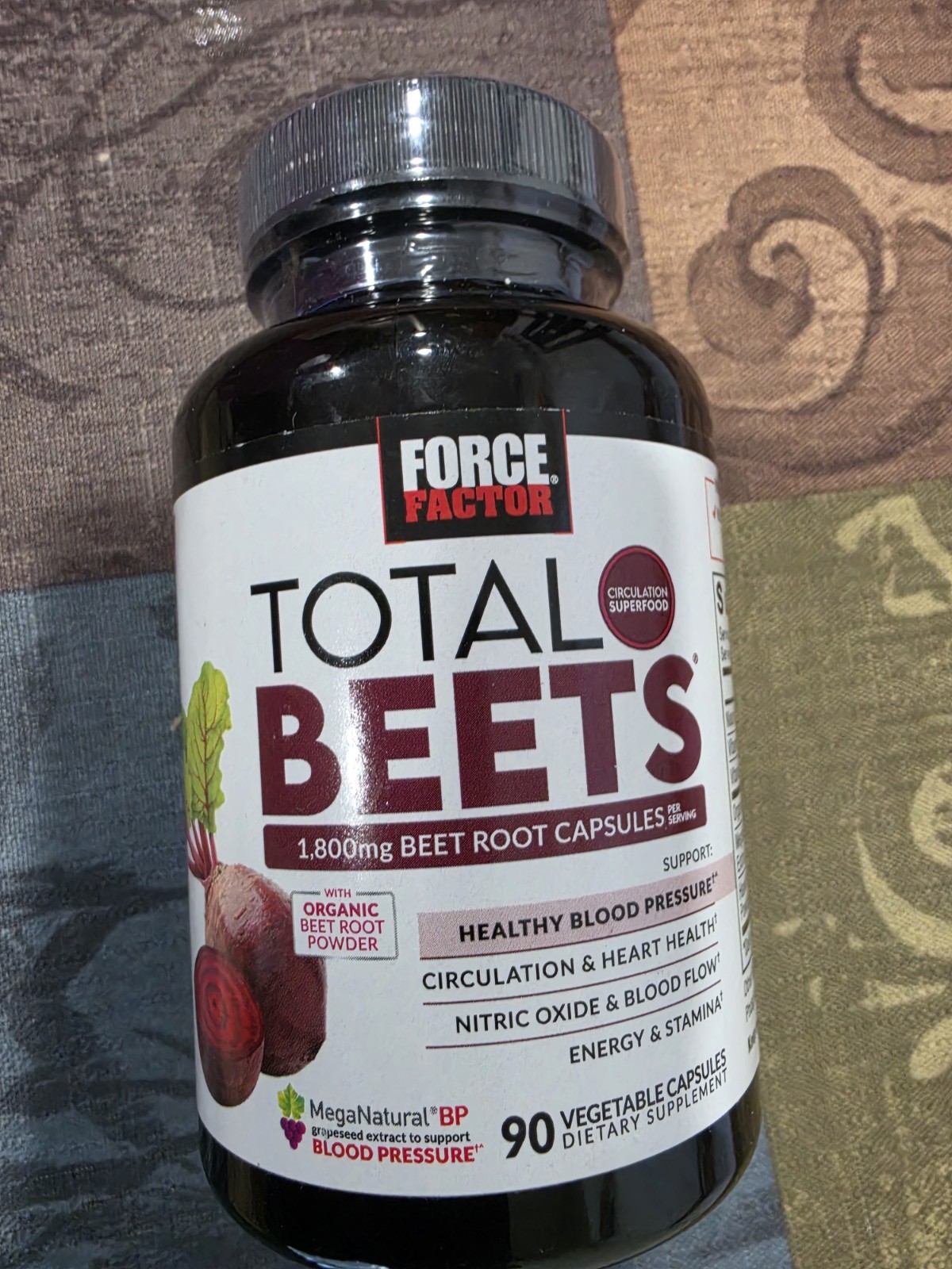 Force Factor Total Beets Soft Chews 90 Ct Acai Berry Heart Energy Exp 11/2027