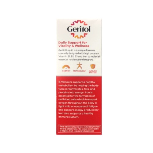 5 Pack Geritol Liquid High Potency Vitamin & Iron Supplement 12Oz Each