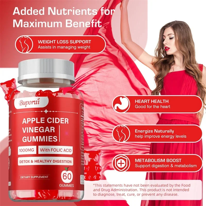 Apple Cider Vinegar 120pcs – Body Shape Weight Management Metabolism Detox