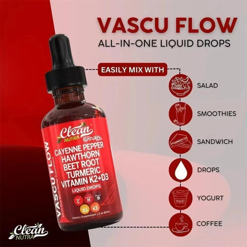 3Pack Cayenne Pepper Hawthorn Beet Root Turmeric Vitamin K2+D3 Liquid Drops