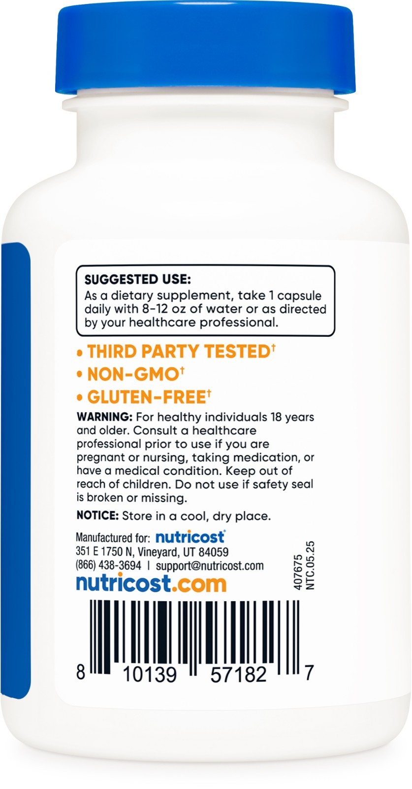 Nutricost L-Methylfolate 15mg, 120 Capsules (5-MTHF) – Vegan, Non-GMO