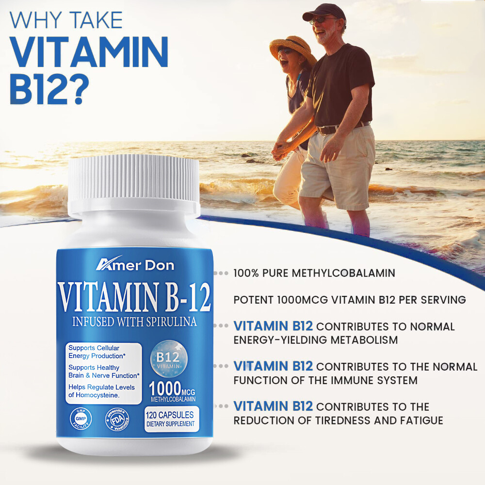 Vitamin B12 1000mcg High Strength B12 Methylcobalamin – 120 Vegetarian Tablets